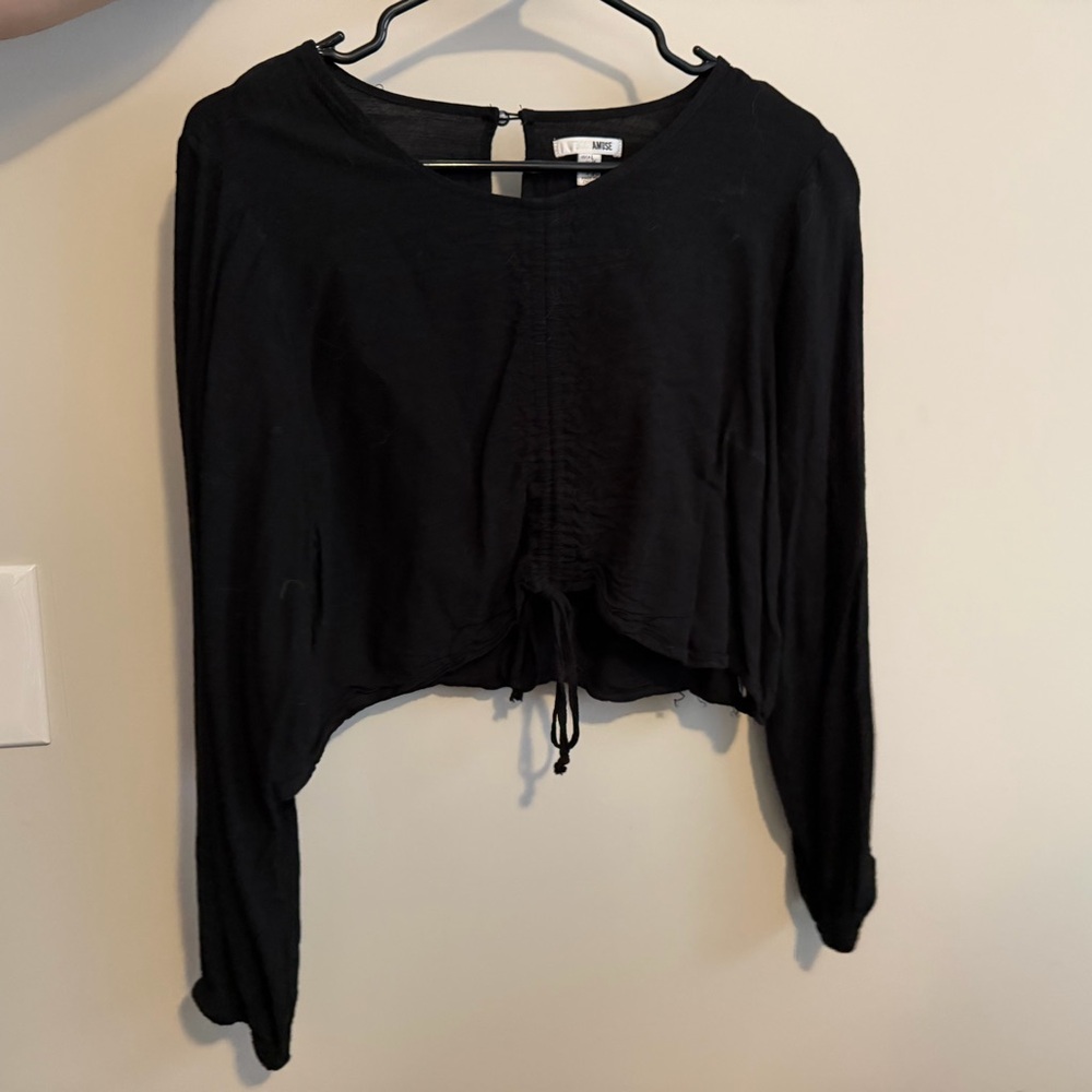 Amuse Society Midnight Black Long Sleeve Top